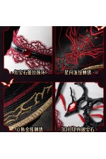 ChuShouMao Love and Deepspace Sylus Abyssal Chaos Final Farewell Red Black Gothic Dress Cosplay Costume